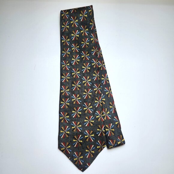 Gianfranko Ruffini Men's Necktie 100% Silk Geometric Pattern W-3.75 L-55 - Picture 2 of 5